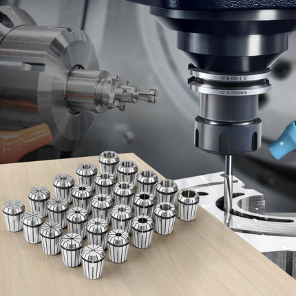 ER32 Collet Set, 25-Piece, 1/16–13/16 in, Labeled Boxes