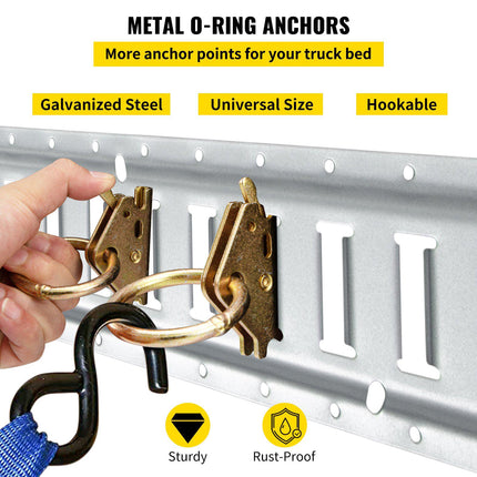 E-Track Tie-Down Rail Kit, 5 ft, 34-Piece, 1500 lb
