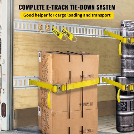 E-Track Tie-Down Rail Kit, 5 ft, 34-Piece, 1500 lb