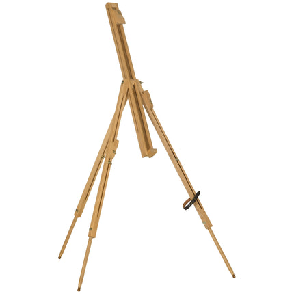 Chevalet Chevalet De Terrain Pliable, Chevalet Trépied, Chevalet De Studio Portable Réglable En Hauteur En Bois De Hêtre Pour Toiles Jusqu'À 107 Cm De Hauteur