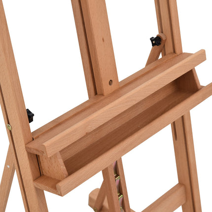 Verstellbare Staffelei aus Buchenholz mit Ablage, 53-230cm
