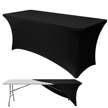 Nappe de banquet élastique noire 180x75 cm