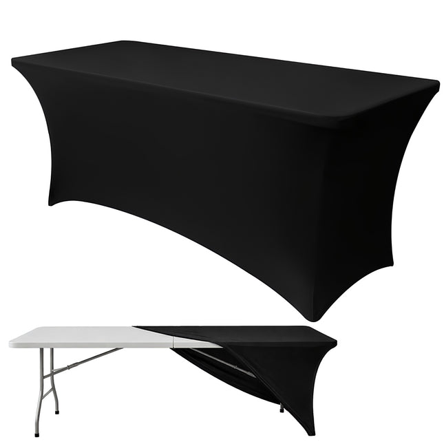 Nappe de banquet élastique noire 180x75 cm