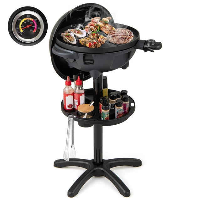 Barbecue électrique - 1200 W, double zone, plaque antiadhésive