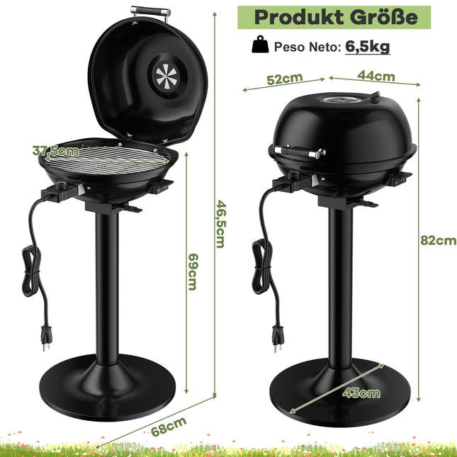 Barbecue électrique portable, antiadhésif, température réglable