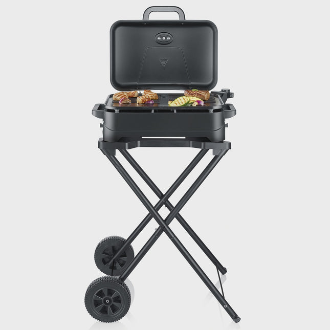 Elektrischer BBQ Grill mit Standfuß, Keramikplatte, 2300W
