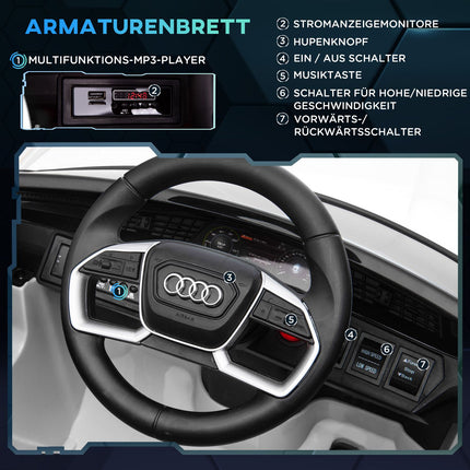 Elektroauto für Kinder mit Fernbedienung, 3 Geschwindigkeiten und Musikfunktion