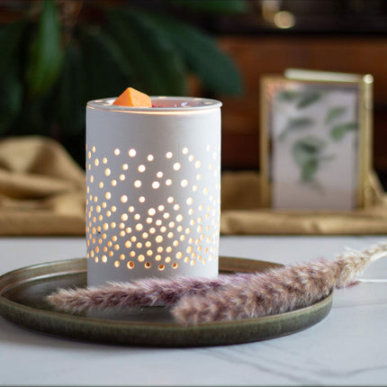 Chauffe-cire électrique en céramique, design moderne à pois