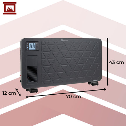 Convecteur électrique, 2300 W, contrôle Wi-Fi, noir
