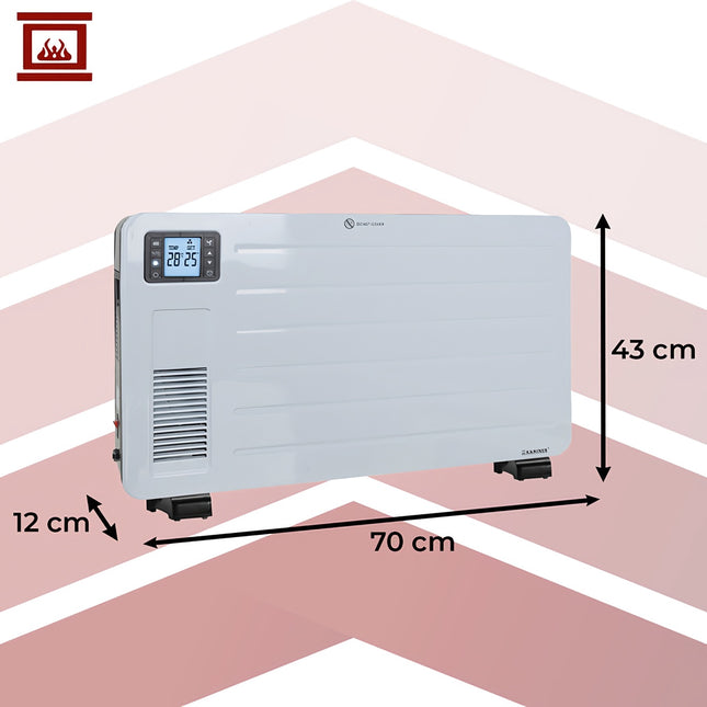 Convecteur électrique, 2300 W, commande Wi-Fi