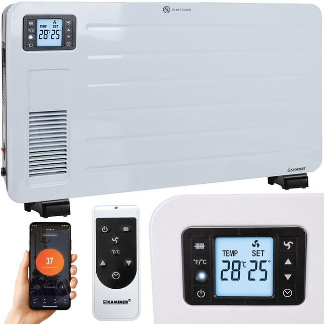 Convecteur électrique, 2300 W, commande Wi-Fi