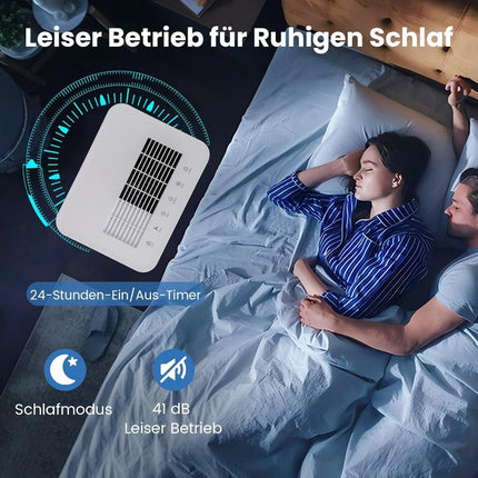 Elektrischer Luftentfeuchter, 25,5 l/Tag, 25 m² Abdeckung, Ruhemodus