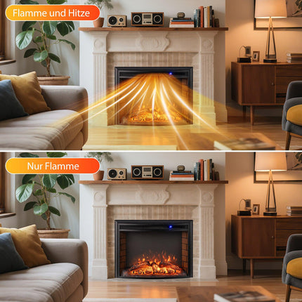 Cheminée électrique, 1500 W, télécommande, protection contre la surchauffe