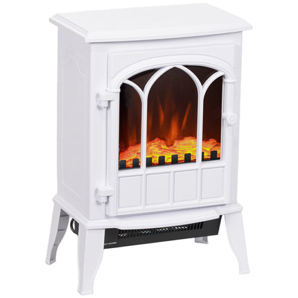 Elektrischer Kamin mit LED-Flammeneffekt, 1000/2000 W, Weiß