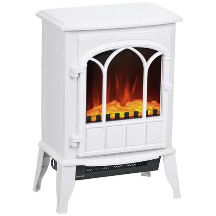 Elektrischer Kamin mit LED-Flammeneffekt, 1000/2000 W, Weiß