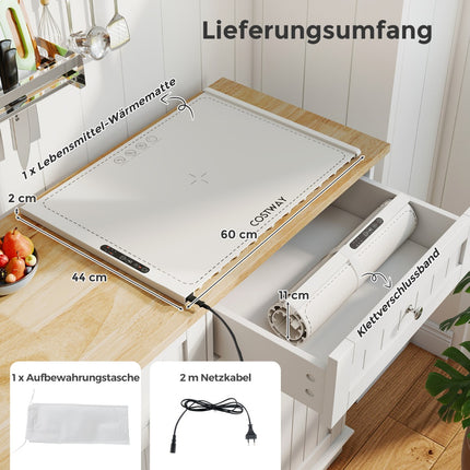 Elektrische Speisenwärmematte, Silikon, 10s schnelle Erwärmung