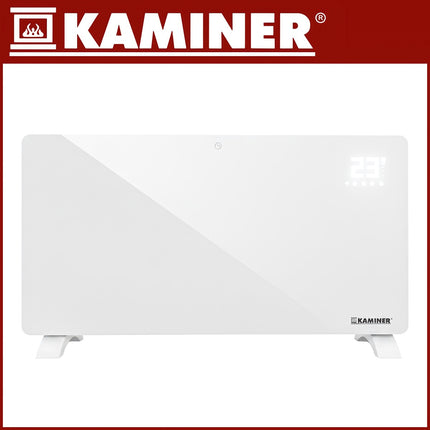 Chauffage électrique en verre, 2500 W, Wi-Fi et télécommande