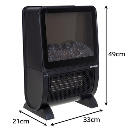 Elektrische Heizung mit 3D-Flammeneffekt, 2000W, Fernbedienung