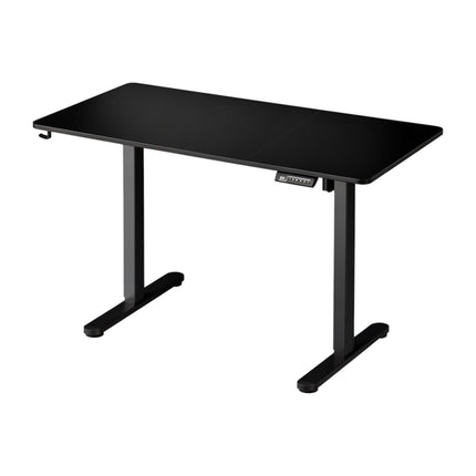 Bureau électrique à hauteur réglable - Plateau effet bois, à mémoire