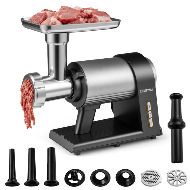 Hachoir à viande électrique 2000 W, 3 tubes à saucisses, kit à kebbés