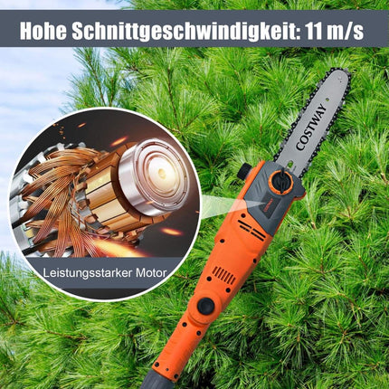 Elektrische Hochentaster, verstellbar 212-286 cm, abwinkelbarer Kopf