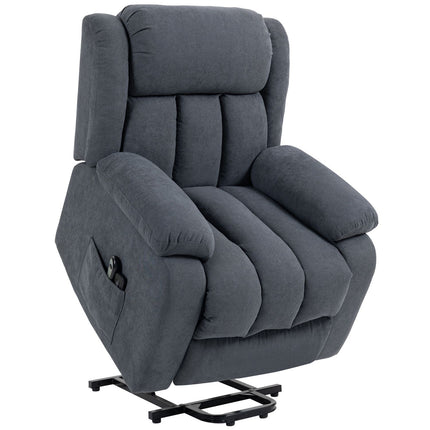 Fauteuil inclinable électrique avec fonction de levage et de massage, gris foncé