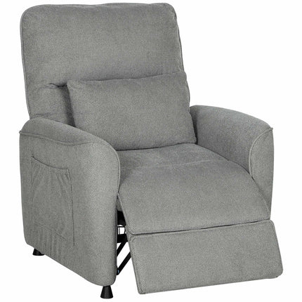 Fauteuil inclinable électrique avec massage et chauffage, gris foncé