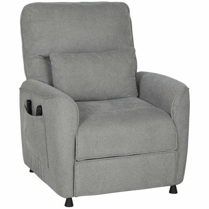 Fauteuil inclinable électrique avec massage et chauffage, gris foncé
