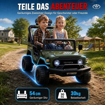 Electric Ride-On Car for Kids 24V with Remote Control, 2-Seater, 200W, Ages 3-8