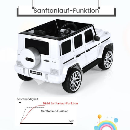 Voiture électrique pour enfants avec musique et lumières, blanche