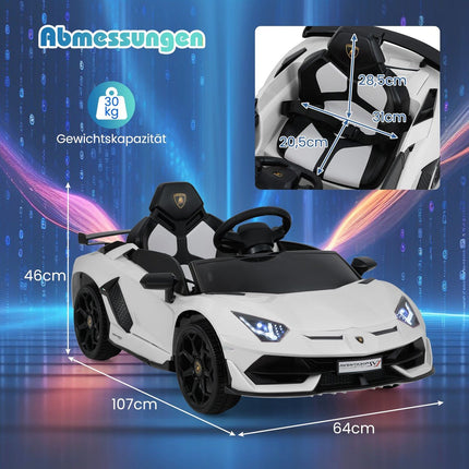 Voiture électrique pour enfants avec télécommande et lumières LED