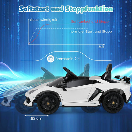 Voiture électrique pour enfants avec télécommande et lumières LED