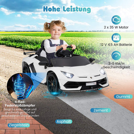 Voiture électrique pour enfants avec télécommande et lumières LED
