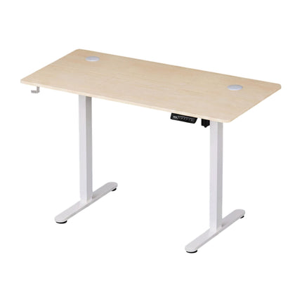 Bureau assis-debout électrique - Plateau effet bois, réglages mémorisables