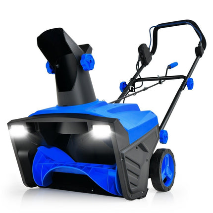 Souffleuse à neige électrique avec éclairage LED, 118 x 51 x 96 cm, bleu et noir