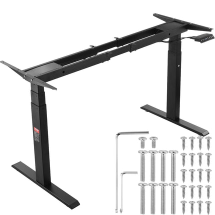 Electric Standing Desk Frame, Dual Motor, 65-129 cm, Black
