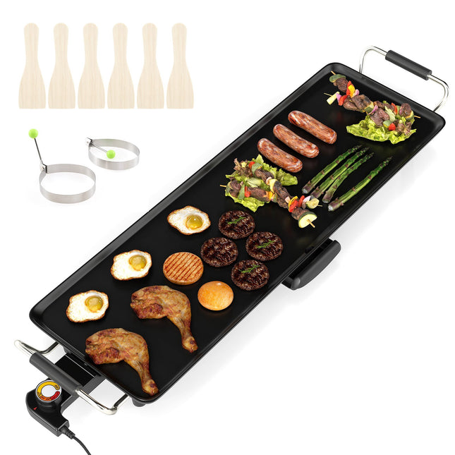 Plaque de cuisson électrique Teppanyaki, 70 cm, surface antiadhésive
