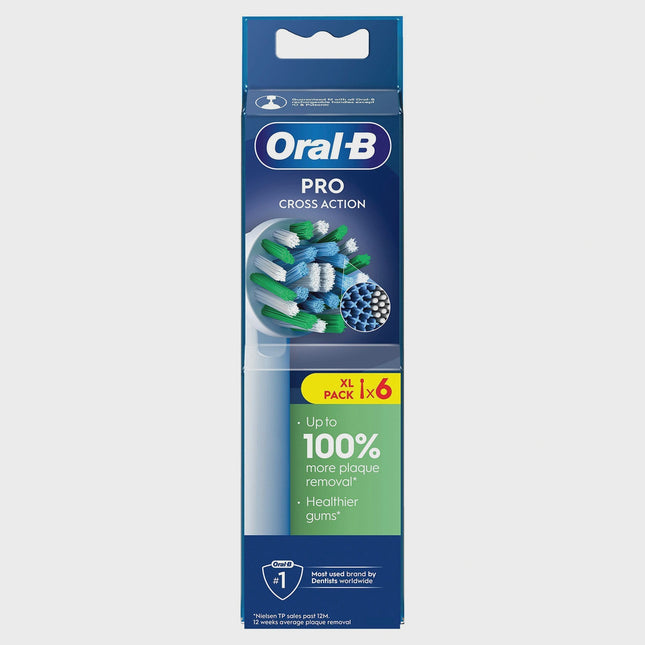 Elektrische Zahnbürstenköpfe, CrossAction, 6er-Pack