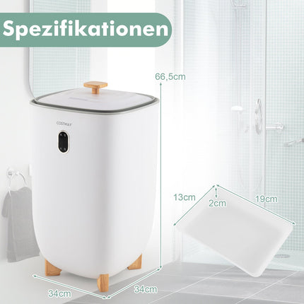 Elektrischer Handtuchwärmer, 35 l Fassungsvermögen, Zeitschaltuhr, Weiß