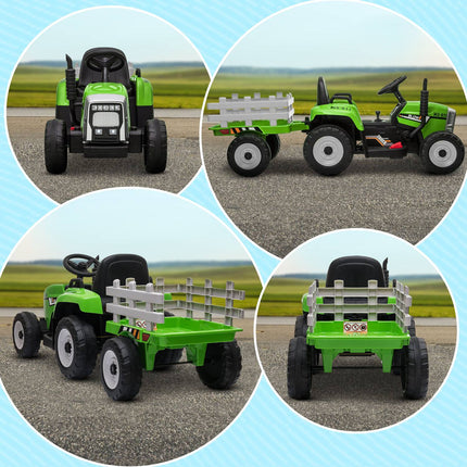 Elektrischer Kinderaufsitztraktor mit Anhänger und Fernbedienung