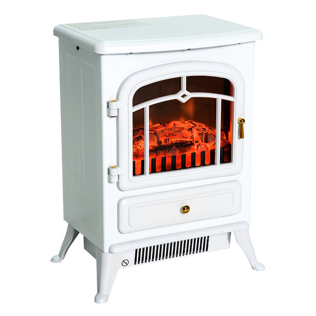 Elektrischer Ofen, 950/1850W, Flammeneffekt, Weiß