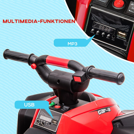 Elektro-Quad für Kinder mit USB, MP3 und Doppelmotor