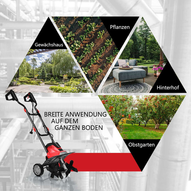 Motobineuse électrique et cultivateur motobineuse électrique motobineuse de jardin rouge et noir