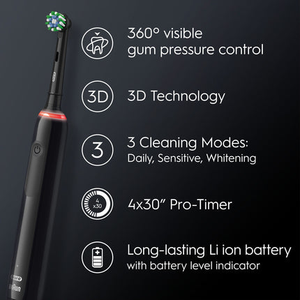 Electric toothbrush Pro3 Black + Extra Refill + TC