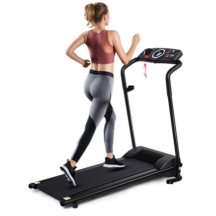 Elektrisches Laufband faltbar Heimtrainer rollbares Fitnessgerät LCD Display