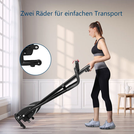 Elektrisches Laufband faltbar Heimtrainer rollbares Fitnessgerät LCD Display