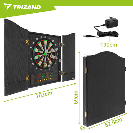 Elektronische Dartscheibe mit LED, 27 Spielen, 16 Spielern