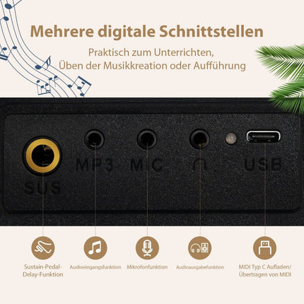 Elektronisches Keyboard 88 Keyboard E-Piano Digital Keyboard Musikinstrumentenset