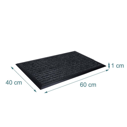Tapis d'entrée avec cadre en aluminium - Résistant aux intempéries, antidérapant