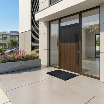Tapis d'entrée avec cadre en aluminium - Résistant aux intempéries, antidérapant